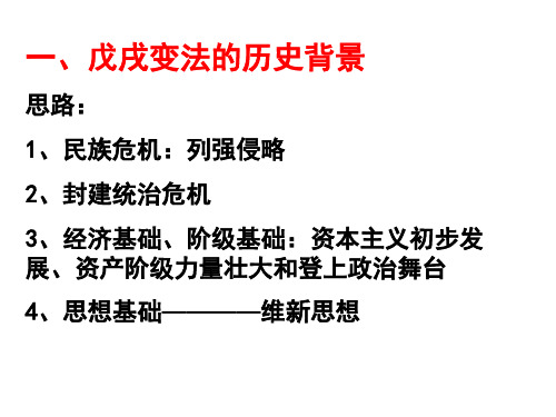 高二历史戊戌变法