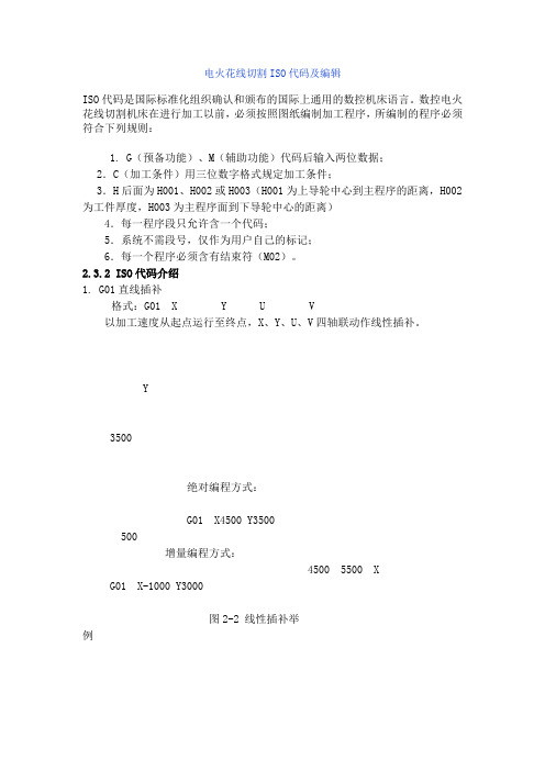 电火花线切割ISO代码及编辑