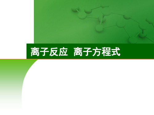 高中化学4 离子反应  离子方程式的书写-课件 2021届高三高考化学一轮复习(共38张PPT)