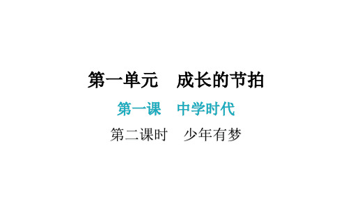 第一课 第二课时  少年有梦(七年级上册道德与法治课件)