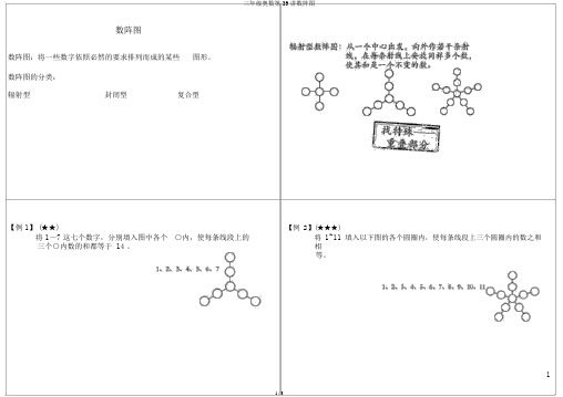 三年级奥数第39讲数阵图