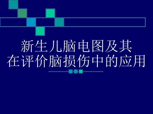 Z新生儿脑电图及其在评价脑损伤中的应用