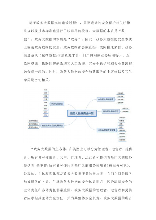 政务大数据安全体系