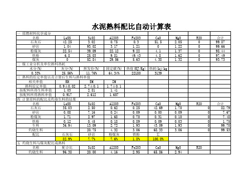 水泥熟料配料自动计算表.xls2