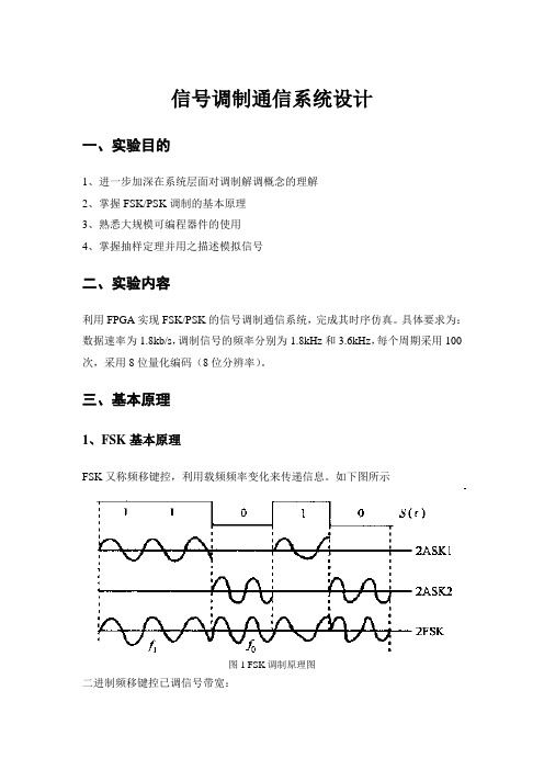 EDA课程设计-信号调制通信系统设计