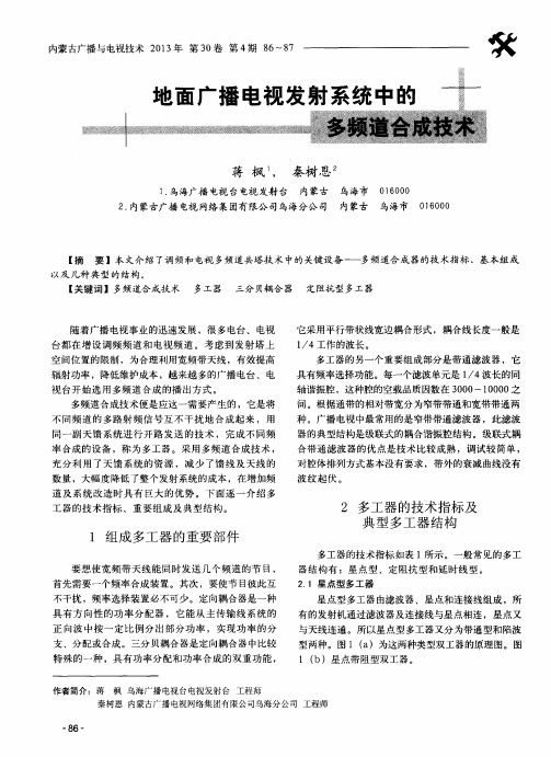 地面广播电视发射系统中的多频道合成技术