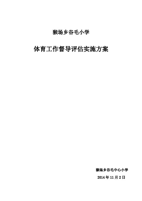 谷毛小学体育工作督导评估实施方案