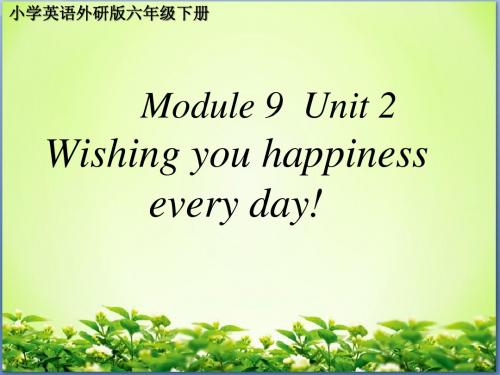 小学英语外研版(三起)六年级下册Module9Unit2Wishingyouhappinesseveryday课件1