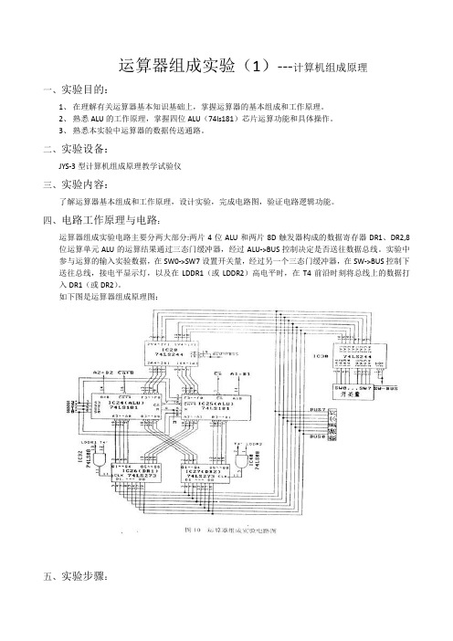 运算器组成实验1