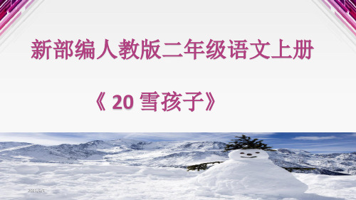 新部编人教版二年级语文上册《 20 雪孩子》PPT课件