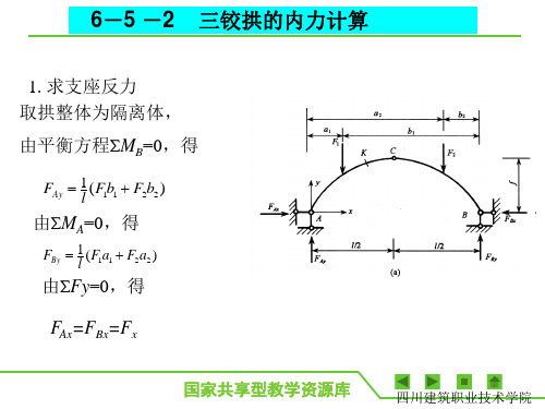 6-5-2三铰拱的内力计算.