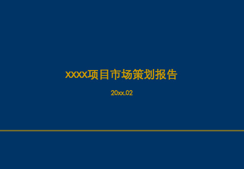 2021年某公司住宅项目策划报告PPT课件