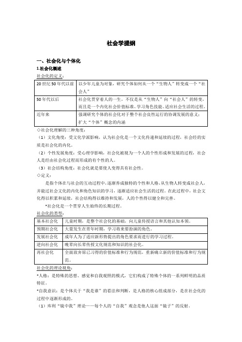 社会学提纲