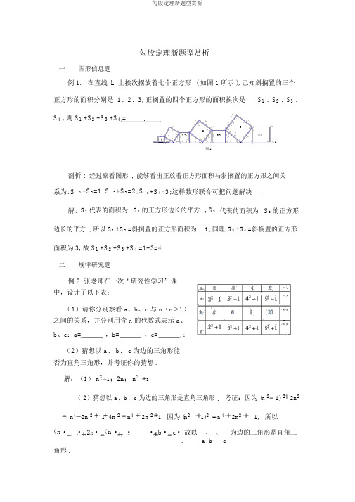 勾股定理新题型赏析