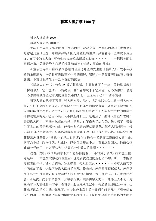 稻草人读后感1000字_0