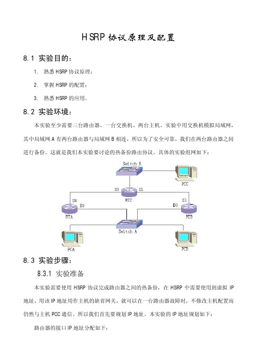 华为HSRP协议原理及配置