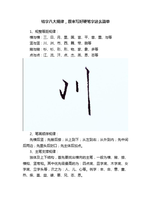 结字八大规律，原来写好硬笔字这么简单