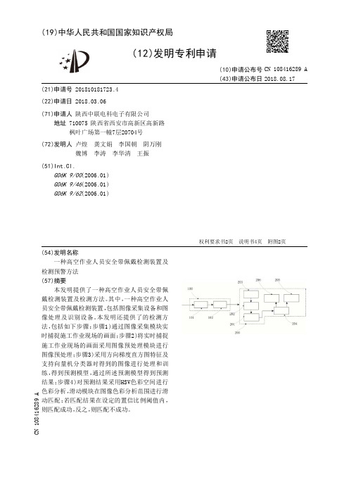 一种高空作业人员安全带佩戴检测装置及检测预警方法[发明专利]