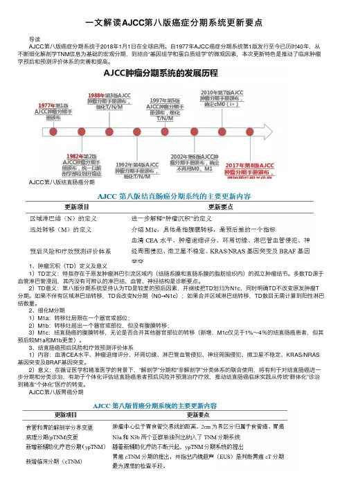 一文解读AJCC第八版癌症分期系统更新要点