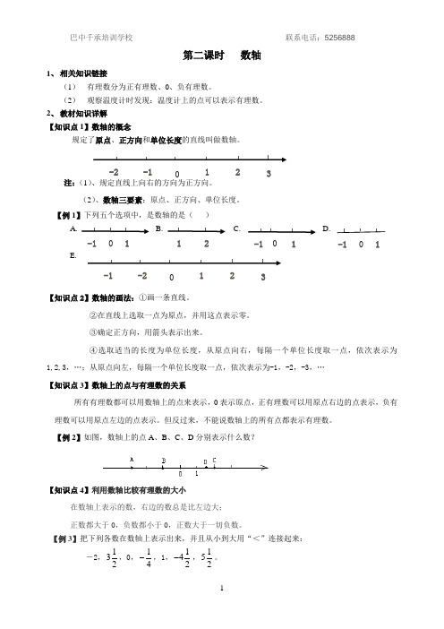 第二课时 数轴