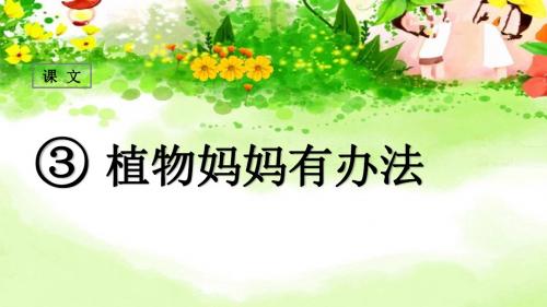 部编版二年级语文上册第3课《植物妈妈有办法》精品课件