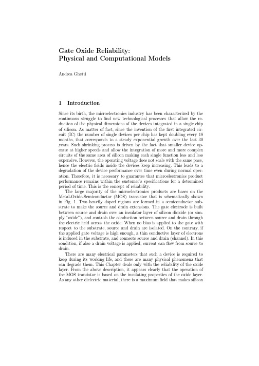 Gate Oxide Reliability Physical and Computational Models