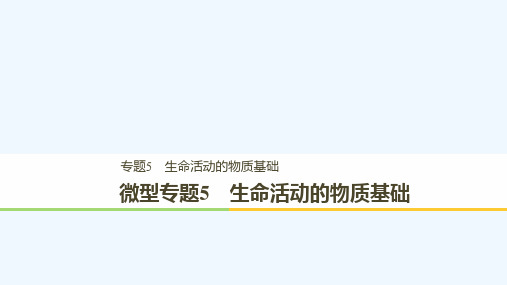 高中化学专题5生命活动的物质基础微型专题5生命活动的物质基础课件苏教版选修5