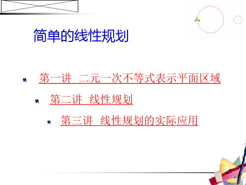 高三数学线性规划课件1