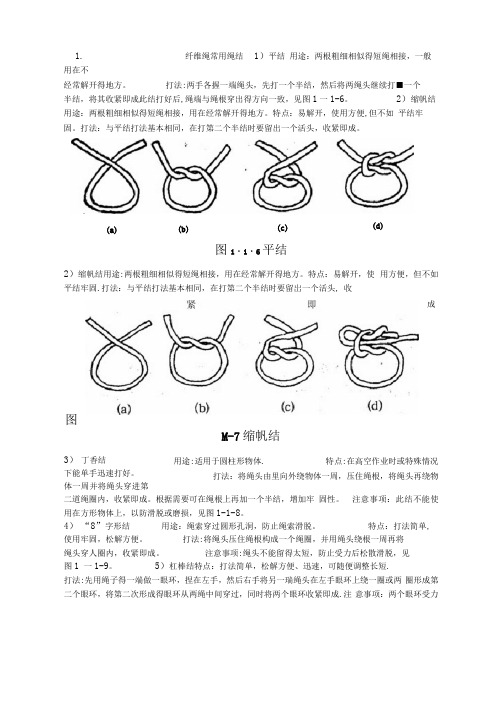 水手基本结打法