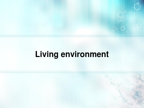 Living environment