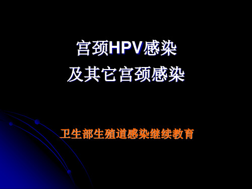 宫颈HPV感染ppt课件