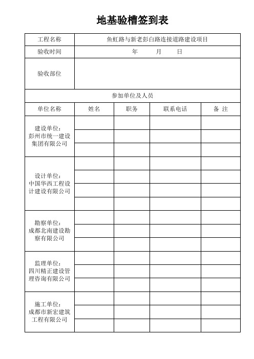 (完整版)地基验槽签到表