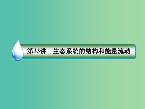 2019年高考生物一轮复习 1-3-9-33 生态系统的结构和能量流动课件