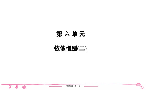 六年级下册人教版语文习题课件 第6单元 依依惜别(2)