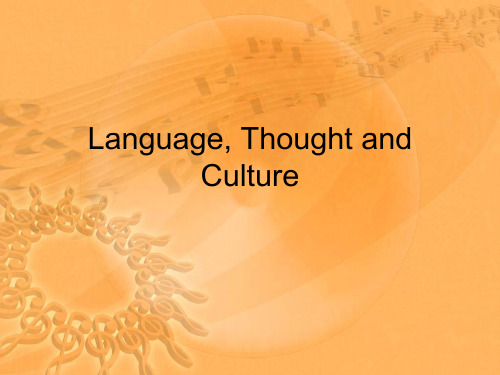 language, thought and culture