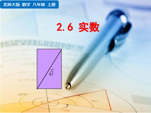 北师大版八年级上册数学 第二章 实数  实数