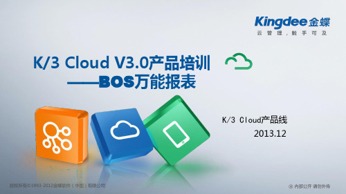 金蝶云K3 Cloud V3.0_产品培训_BOS_万能报表