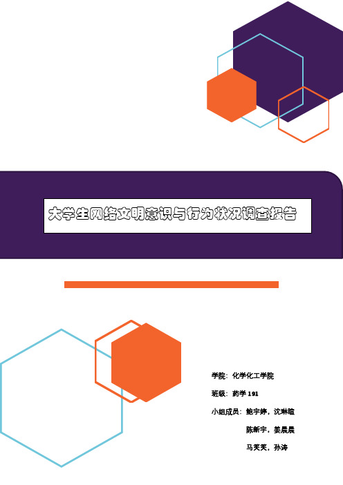 大学生网络文明意识与行为状况社会实践调查报告