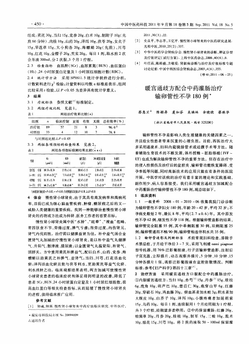 暖宫通歧方配合中药灌肠治疗输卵管性不孕180例