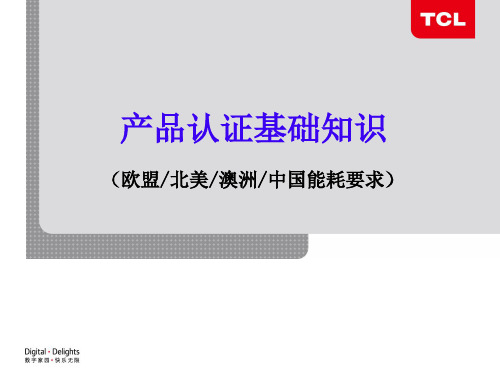 【精品】10产品认证基础知识(欧盟-北美-澳洲-中国能耗要求)