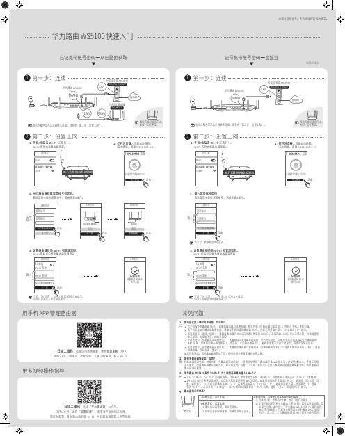 华为路由 WS5100 快速指南说明书