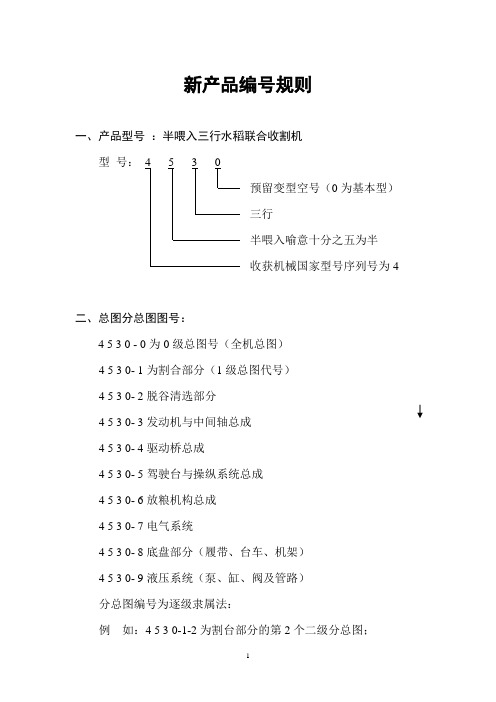 收割机编号规则