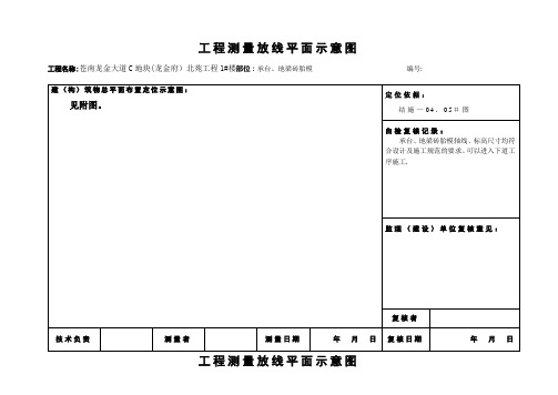 基础工程测量放线平面示意图