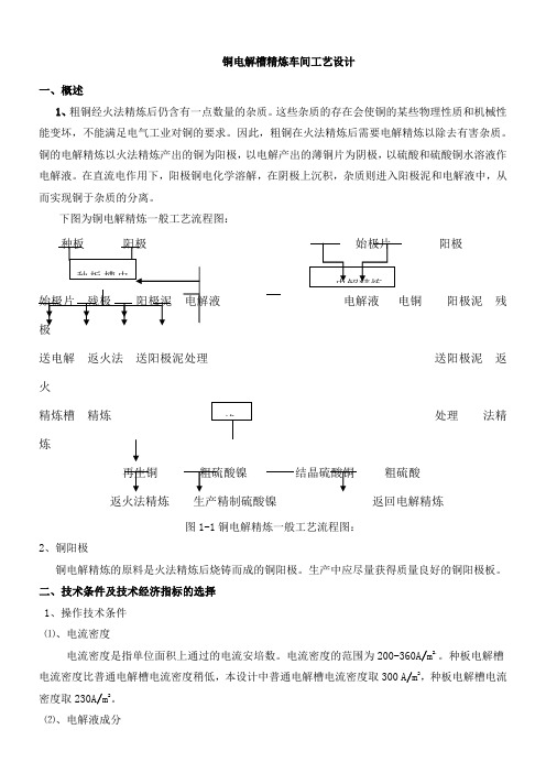 铜电解槽精炼车间工业设计