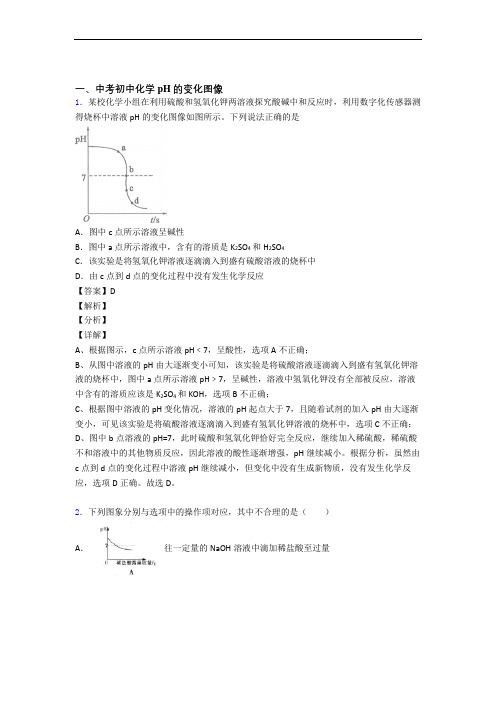 中考化学pH的变化图像综合经典题及答案