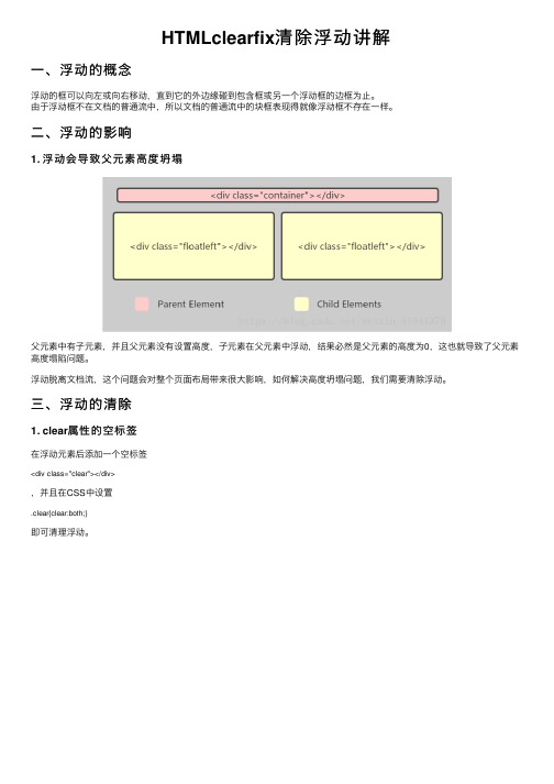 HTMLclearfix清除浮动讲解