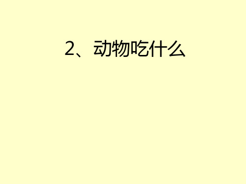 五年级下册科学课件1.2 动物吃什么 3｜鄂教版 (共44张PPT)