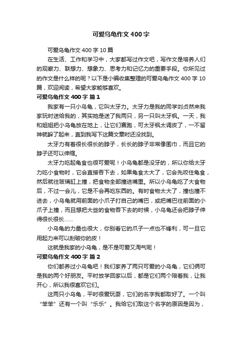 可爱乌龟作文400字10篇