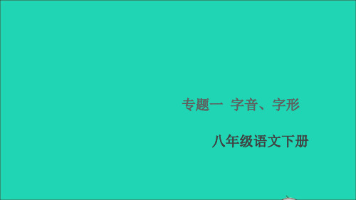 通用版八年级语文下册专题一字音字形作业课件新人教版