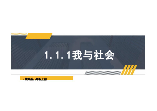 2024年统编版八年级上册道德与法治第一单元走进社会生活1.1.1 我与社会